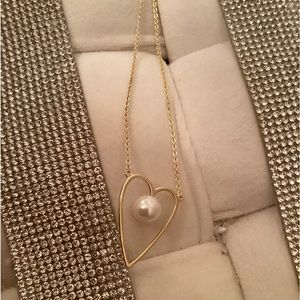 Beautiful heart necklace with Pearl
